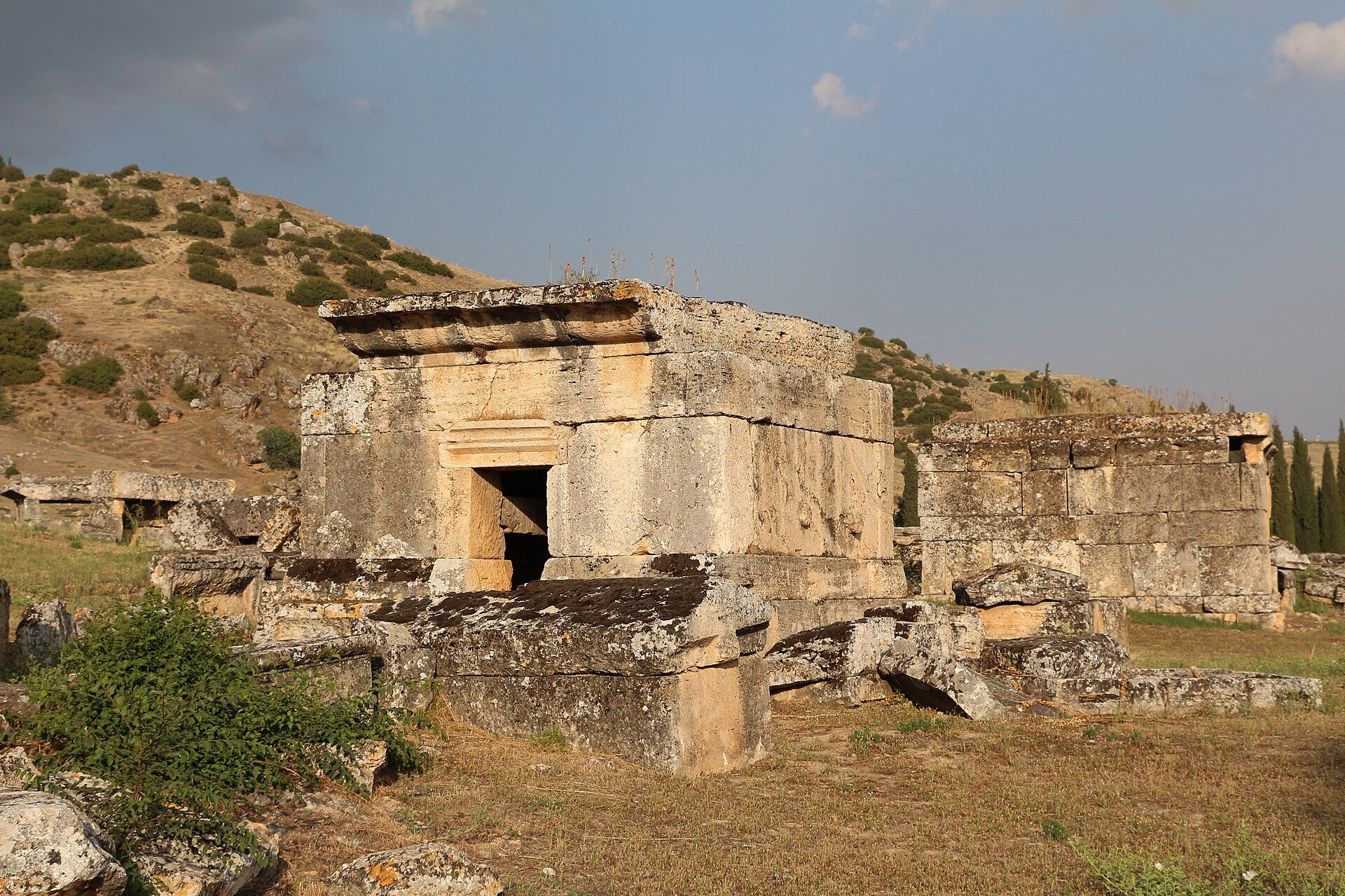 Ancient tombs in the necropolis of Hierapolis, Pamukkale