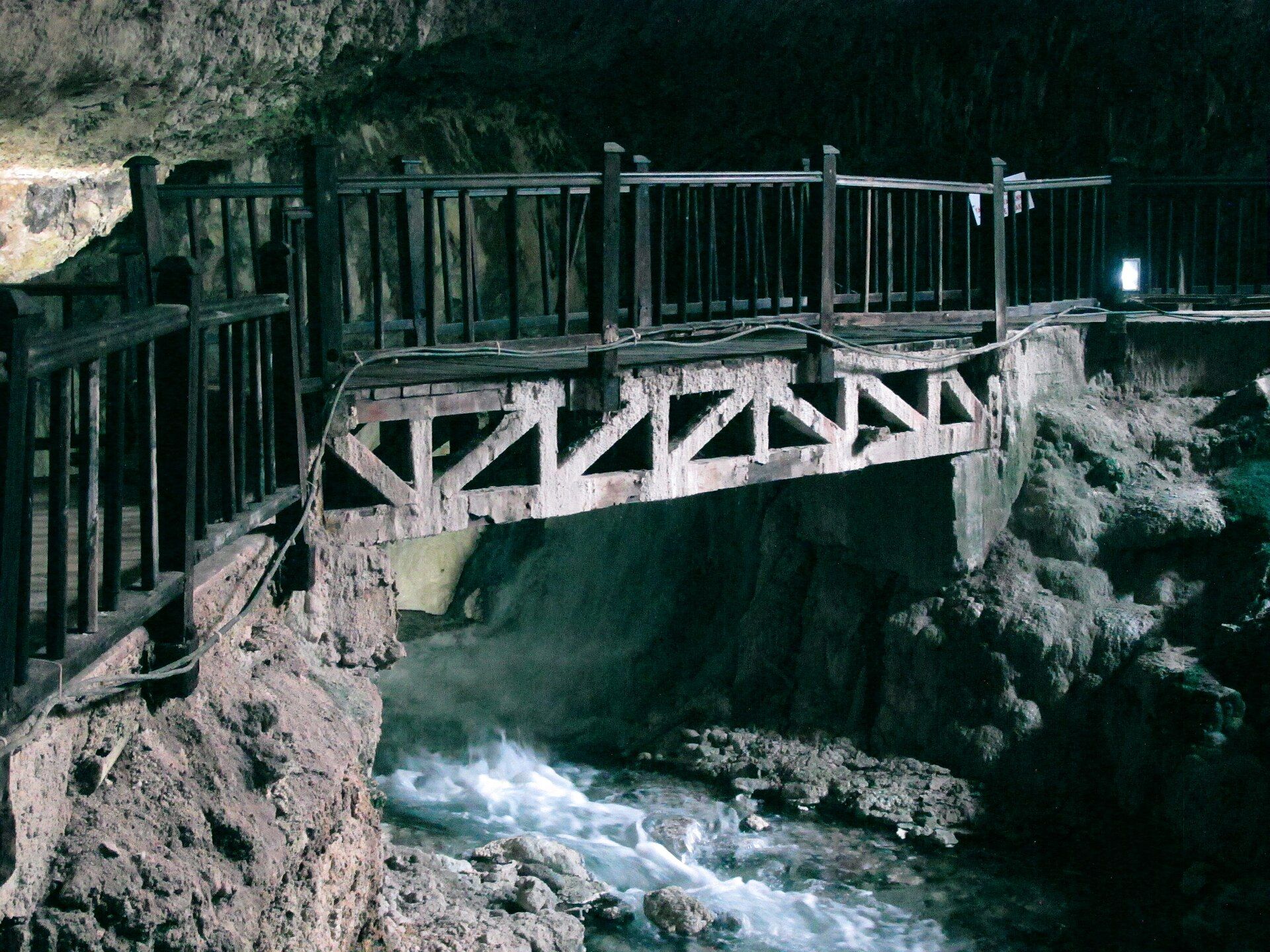 Walkway through Kaklık Cave near Denizli