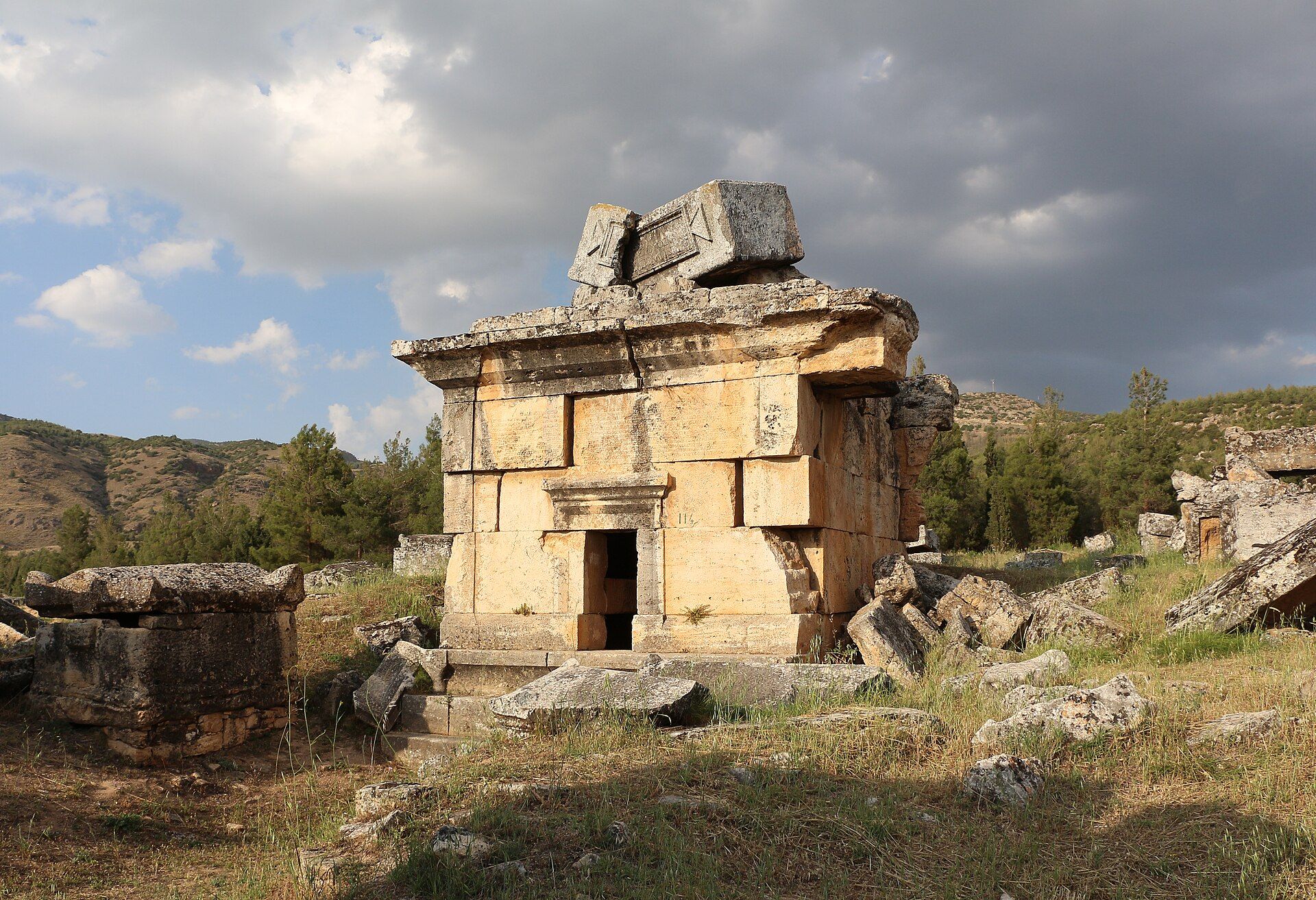 House-shaped tombs in the necropolis of Hierapolis, Pamukkale