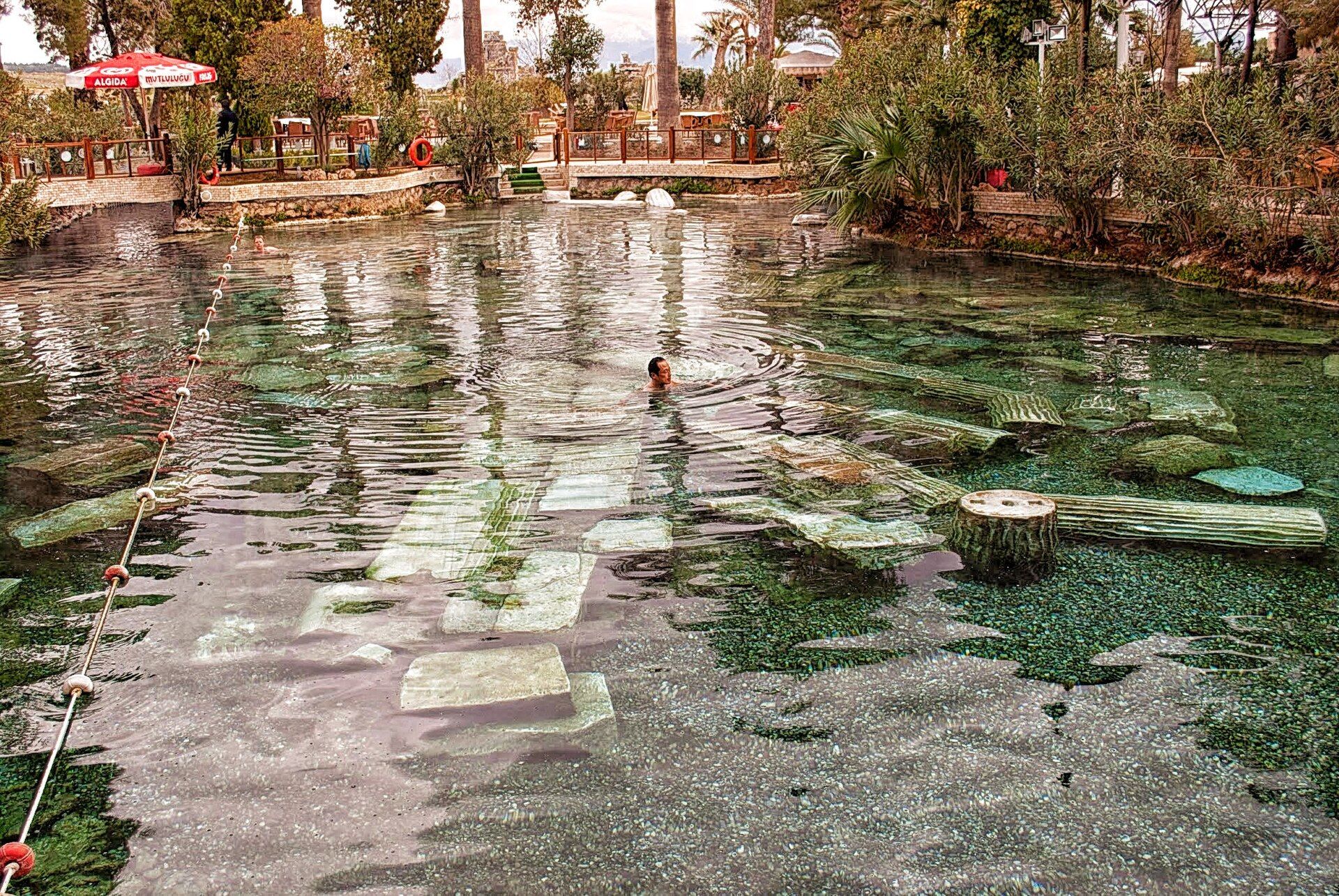 Cleopatra's Antique Pool at Pamukkale, Turkey