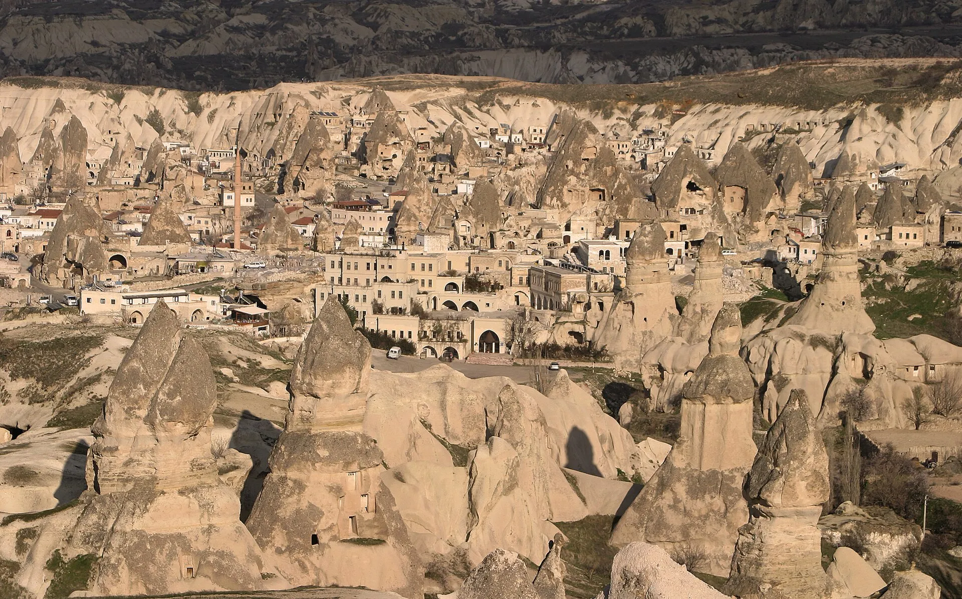 Cappadocia fairy-chimney rock formations in the Göreme valley
